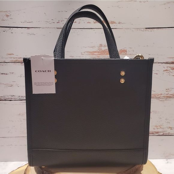 Coach Dempsey 22 Tote in black pebbled leather - Picture 8 of 10